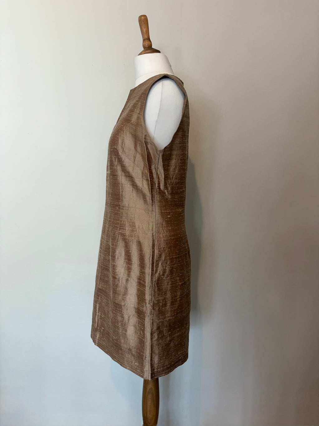 Vintage raw silk shift dress