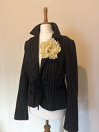 White flower corsage brooch