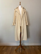 1980s white belted trench coat