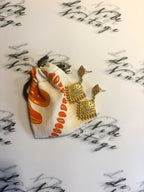 Gold costume jewellery earrings