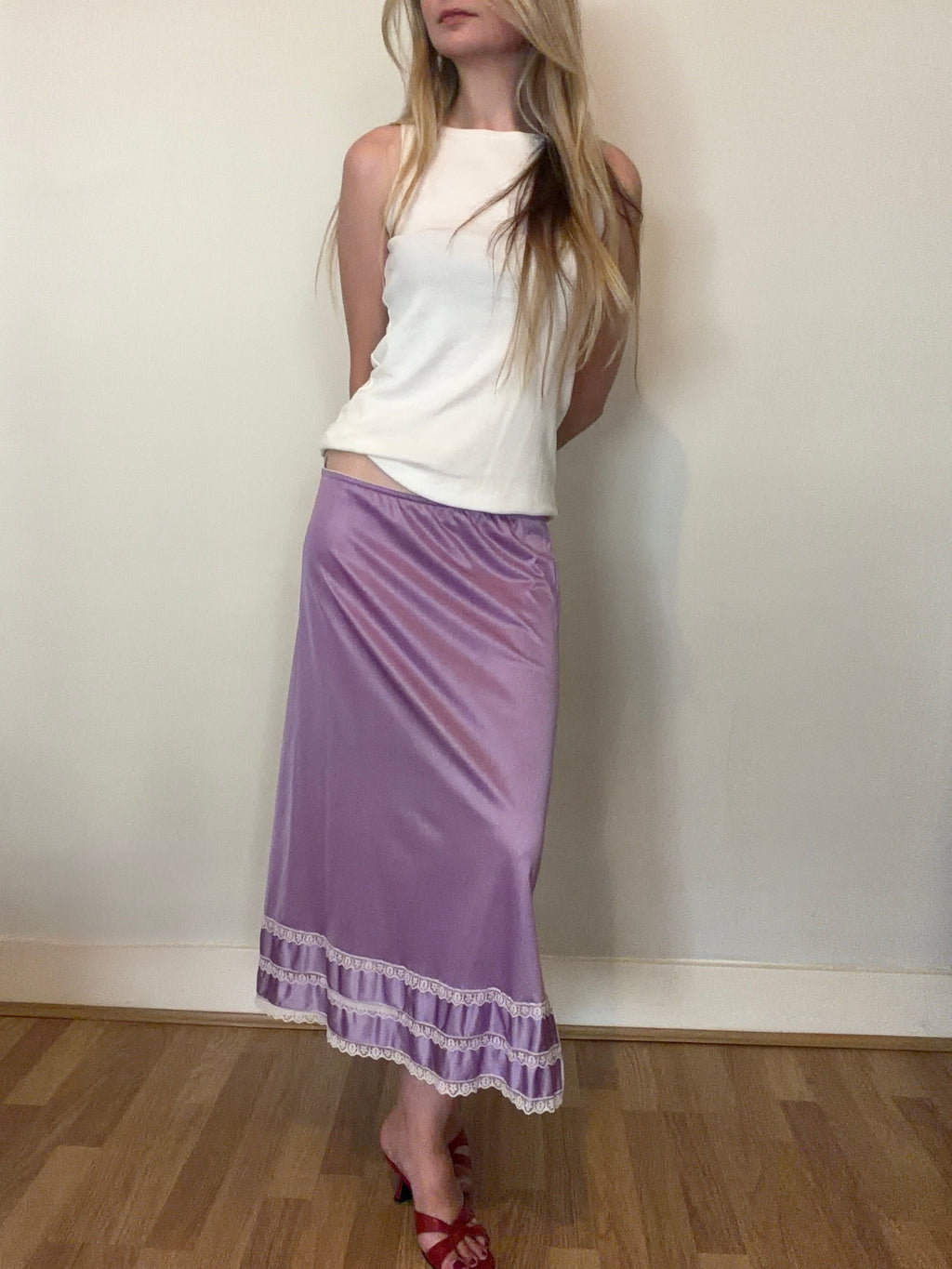 Vintage 90s lilac cami skirt