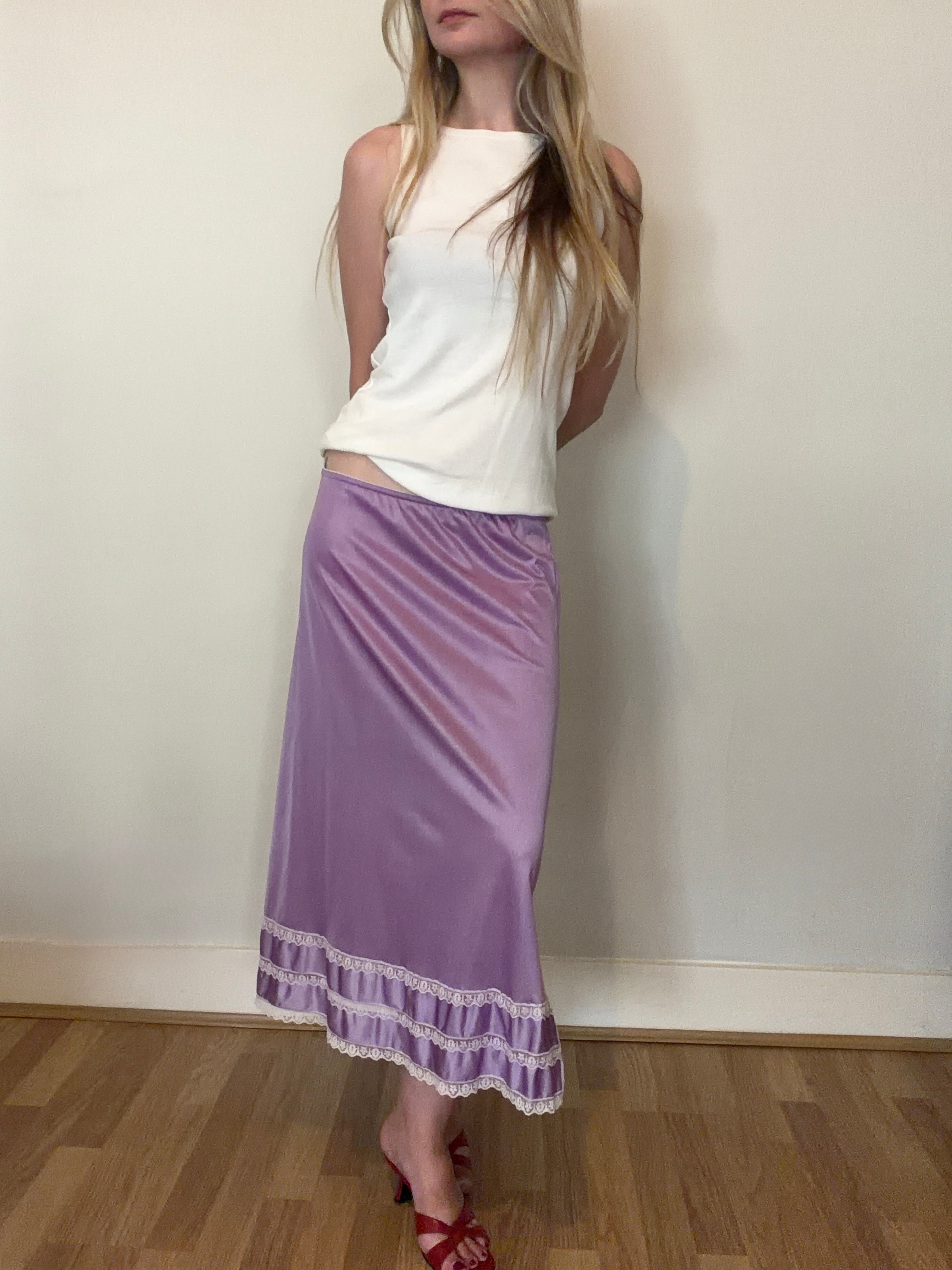 Vintage 90s lilac cami skirt