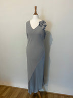 Grey corsage detail dress