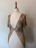 Beaded crochet bolero