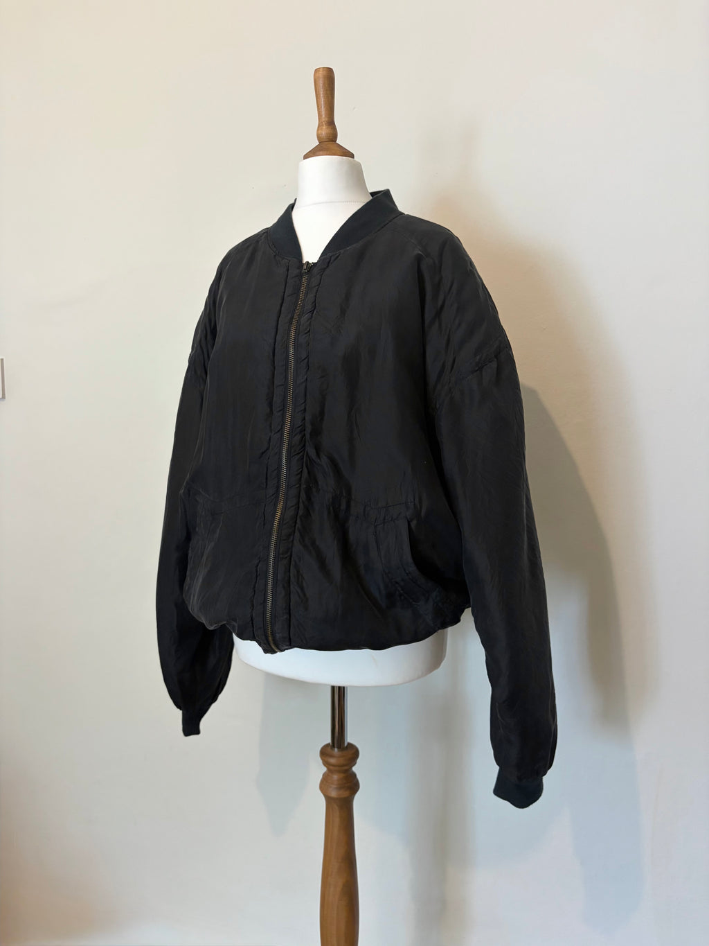 100% silk vintage bomber