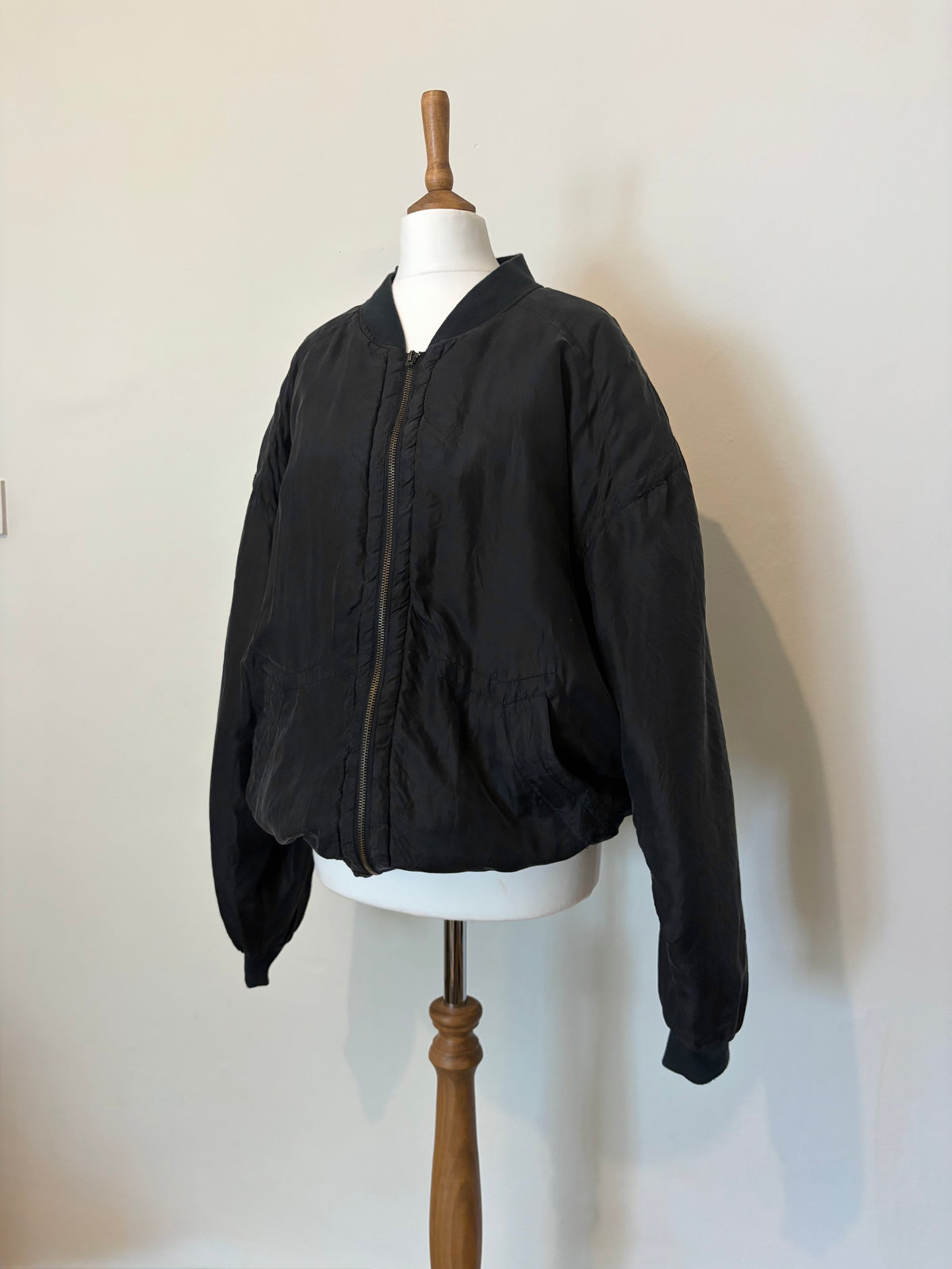 100% silk vintage bomber