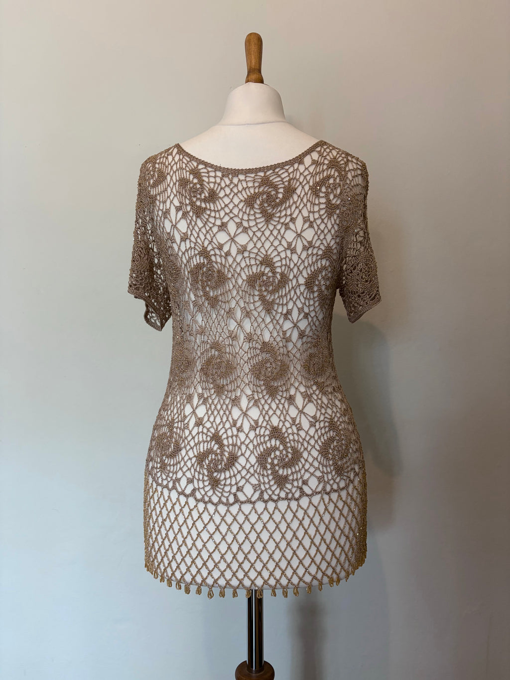 Beaded crochet bolero