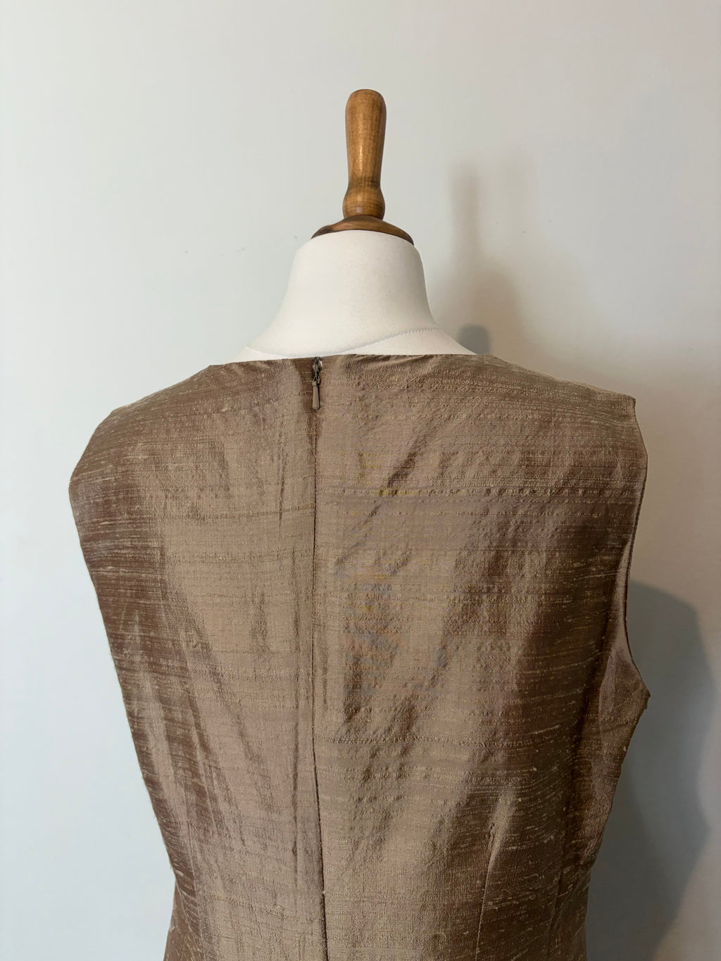 Vintage raw silk shift dress