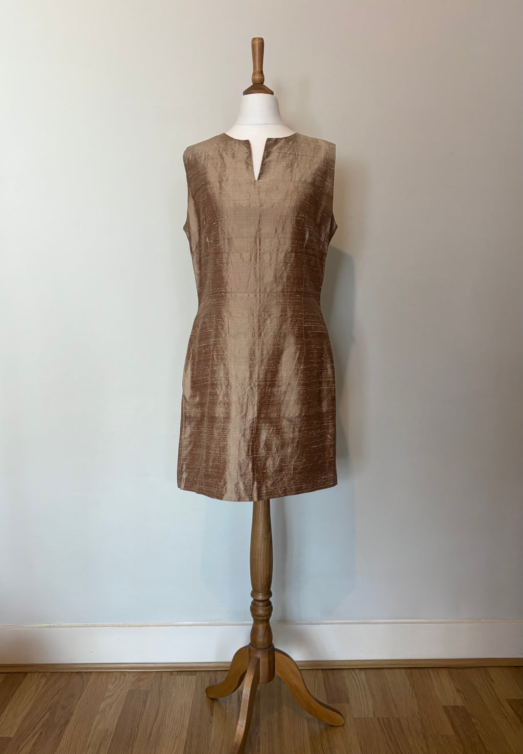 Vintage raw silk shift dress