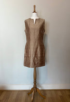 Vintage raw silk shift dress