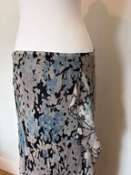 100% silk vintage ruffle skirt