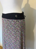 100% Silk floral wrap skirt