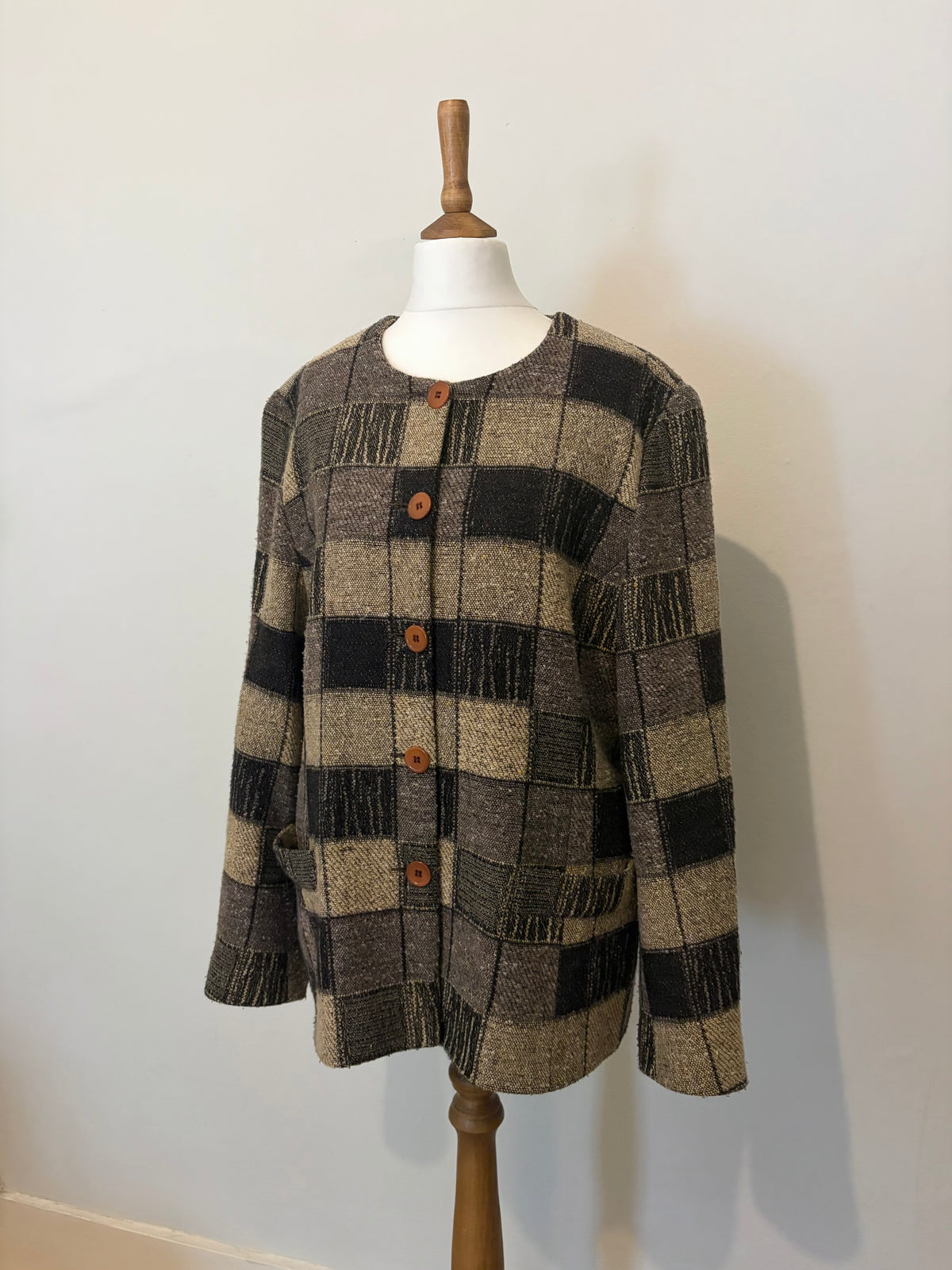 Brown checkered jacket