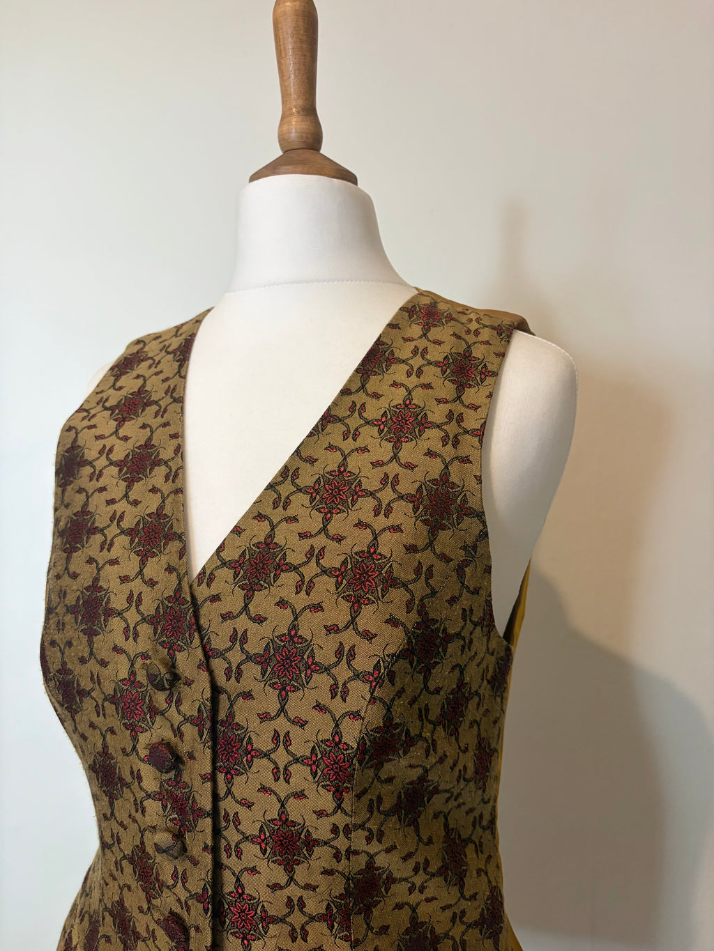 Gold jacquard waistcoat