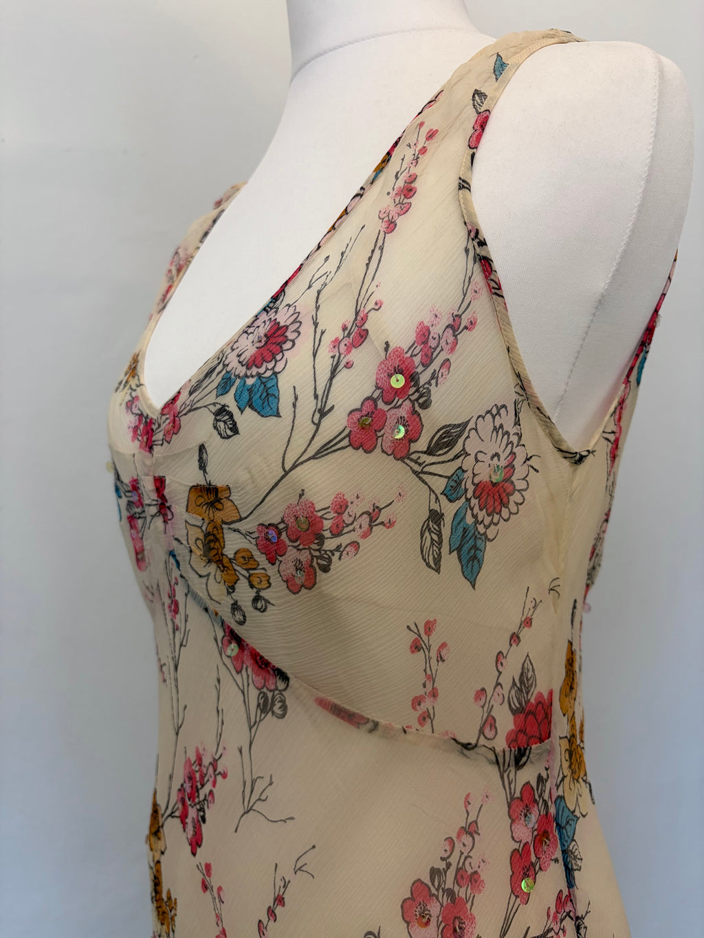 100% silk floral fairy dress