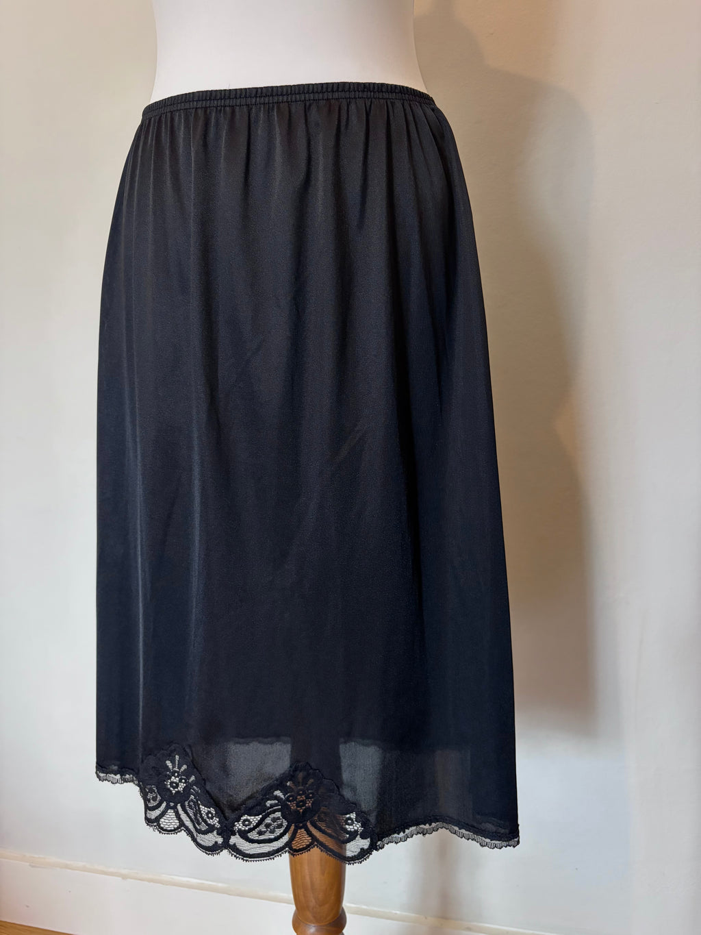 Vintage black slip skirt