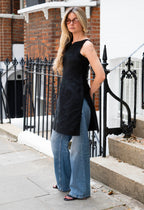 Vintage 90s silk tunic with embroidery