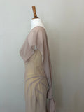 Sheer overlay dress with scarf