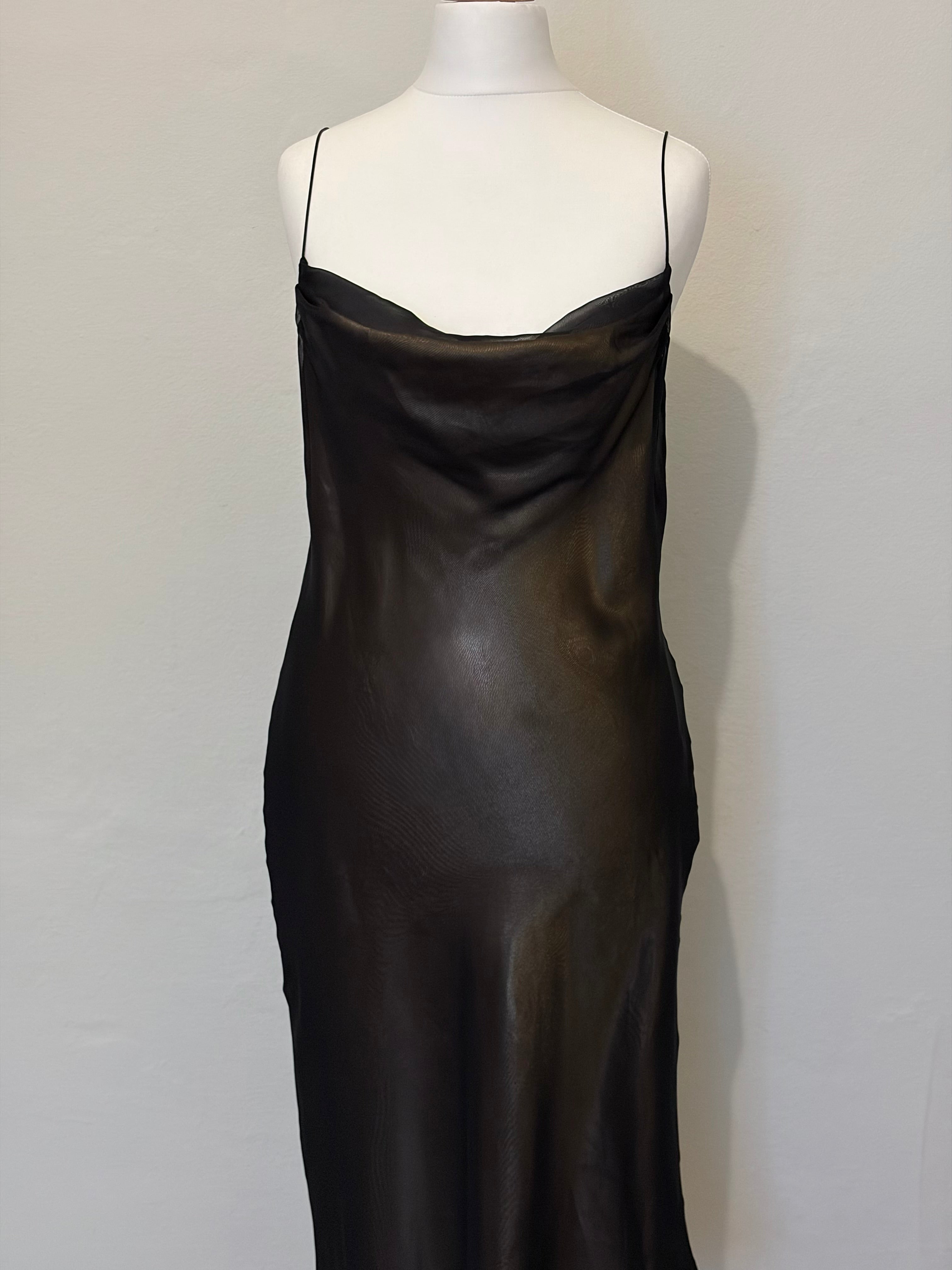 Brown & gold asymmetric dress