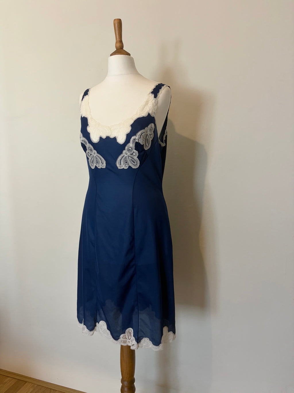 Blue mini slip dress