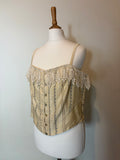 Lace trim corset top
