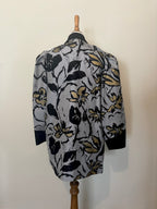 100% silk abstract floral button jacket