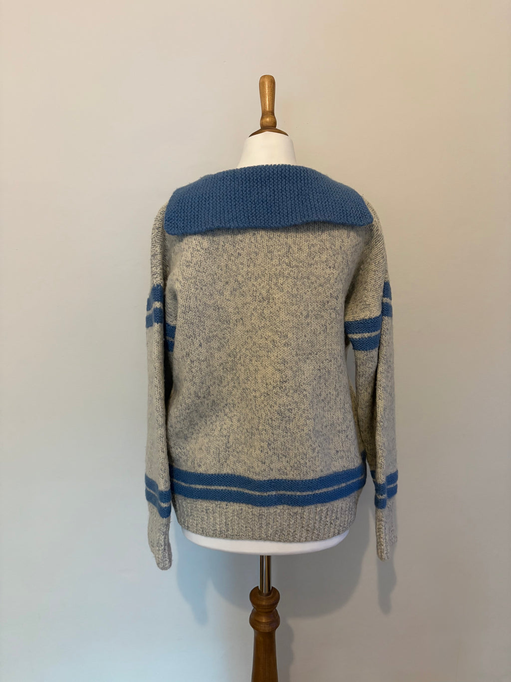 Pure wool sailor collar jumper