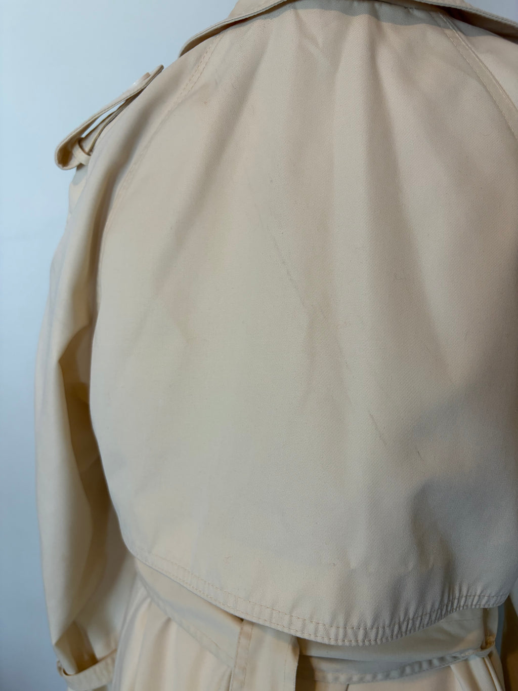 1980s white belted trench coat