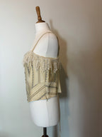 Lace trim corset top
