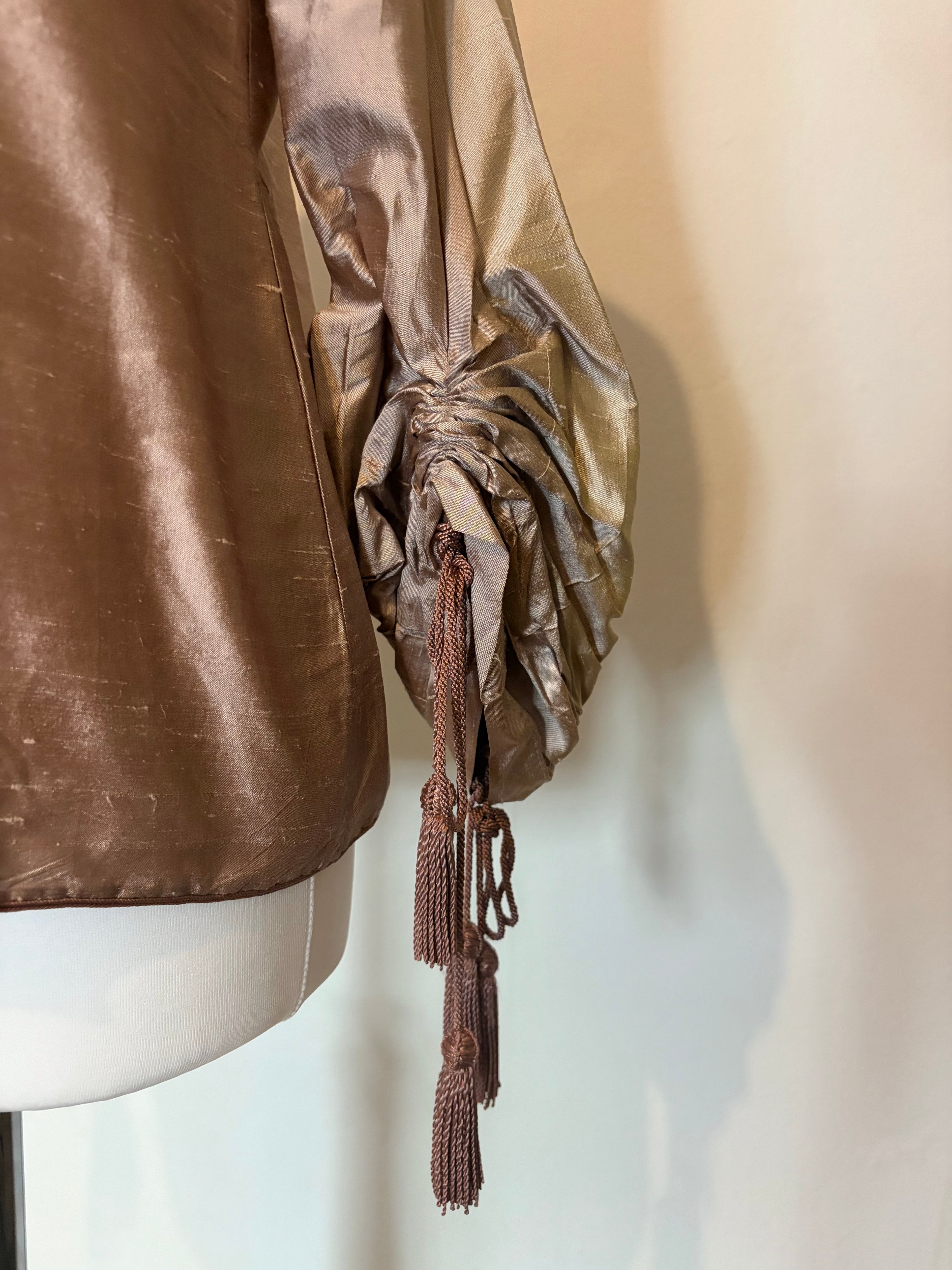 Vintage top with tassel sleeves