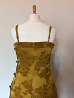 Mustard yellow midi dress