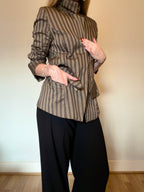 Brown and gold stripe jacket