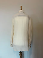 2000's white boho top with scarf