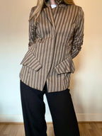 Brown and gold stripe jacket