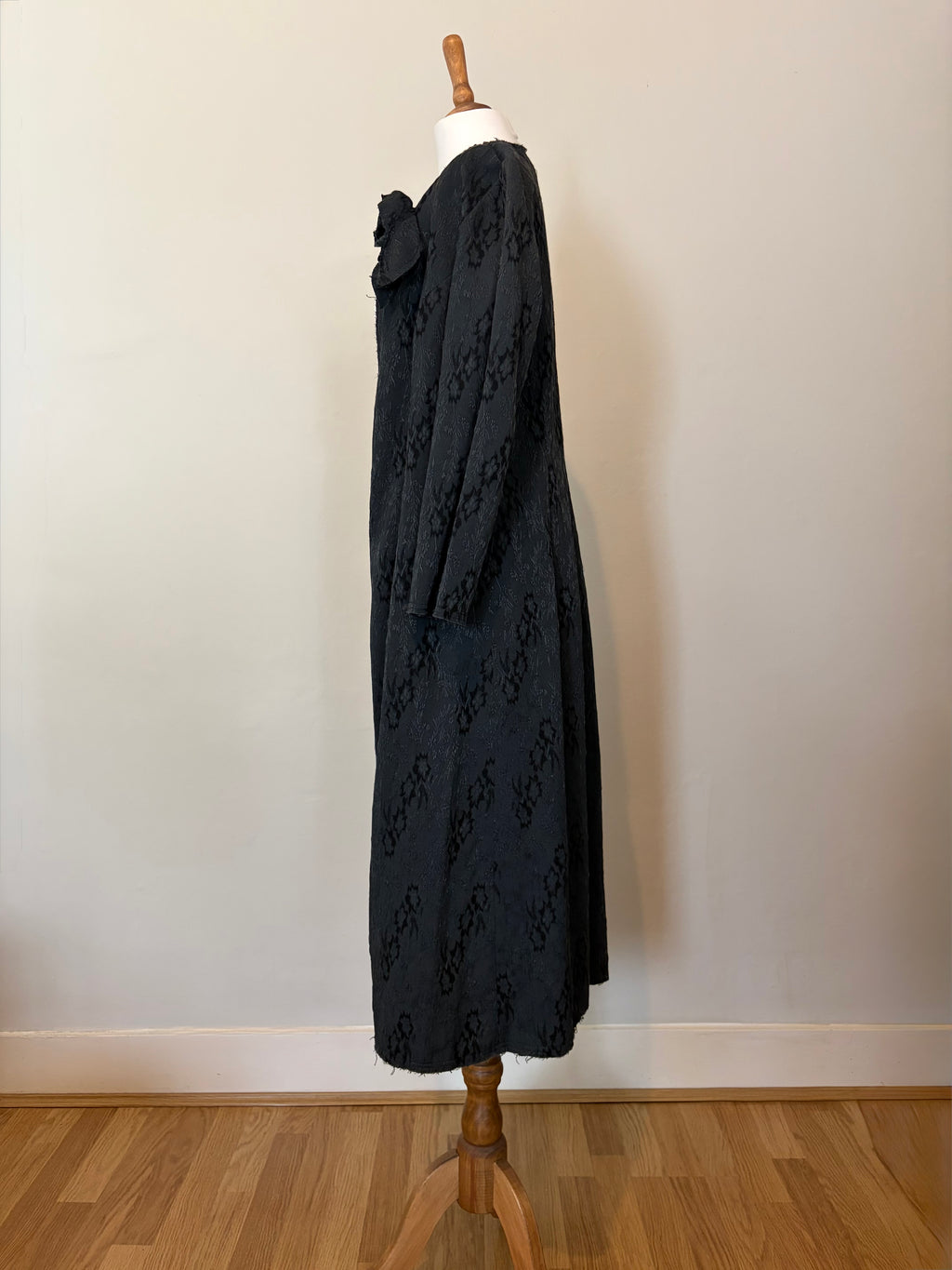 Italian corsage detail duster coat