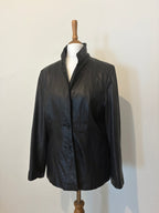 Black 90s leather blazer