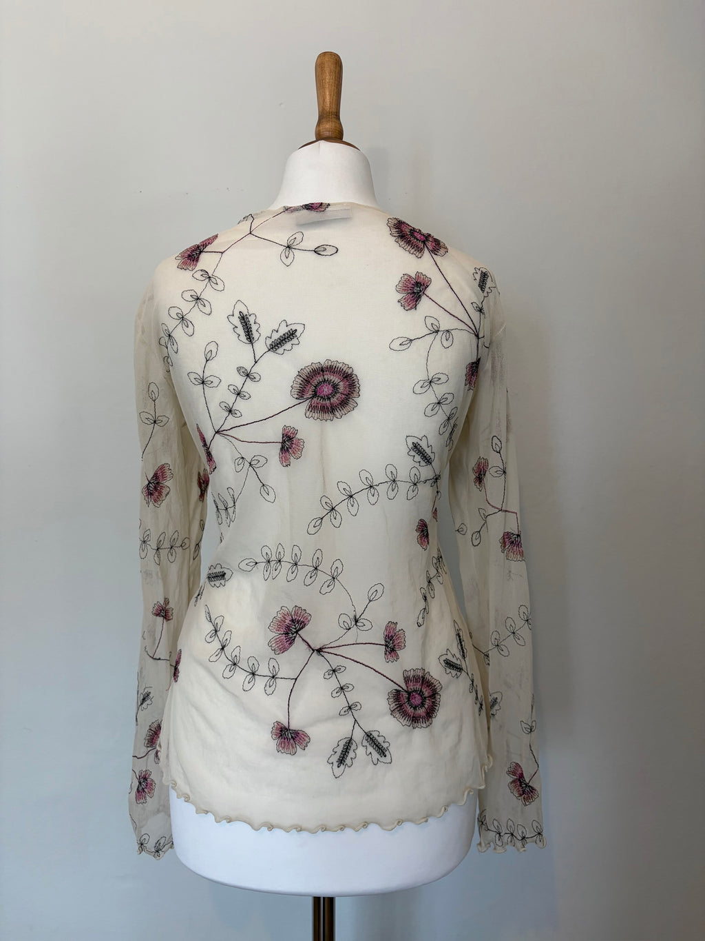 Sheer emboridered top