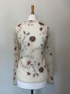 Sheer emboridered top