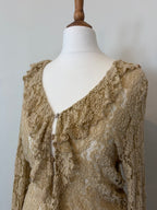 Vintage '90s lace blouse with ruffle detail