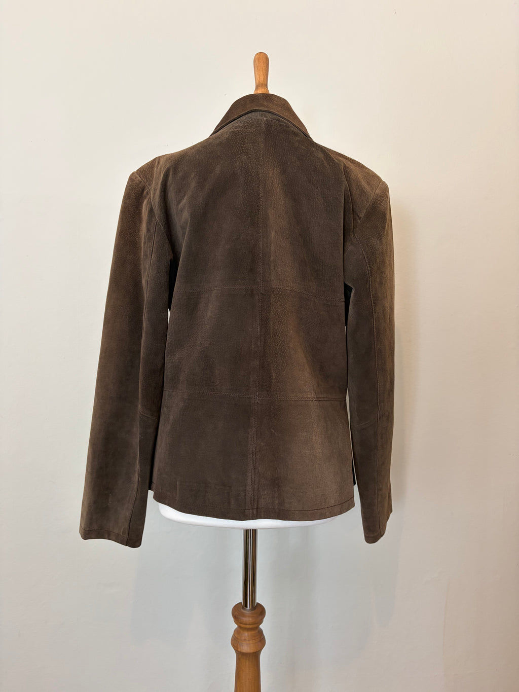 100% suede chocolate brown jacket