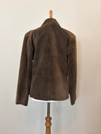 100% suede chocolate brown jacket