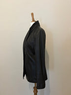 Black 90s leather blazer