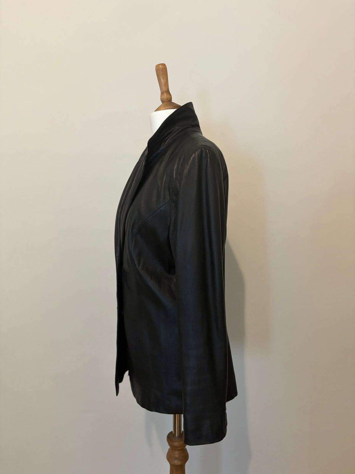 Black 90s leather blazer