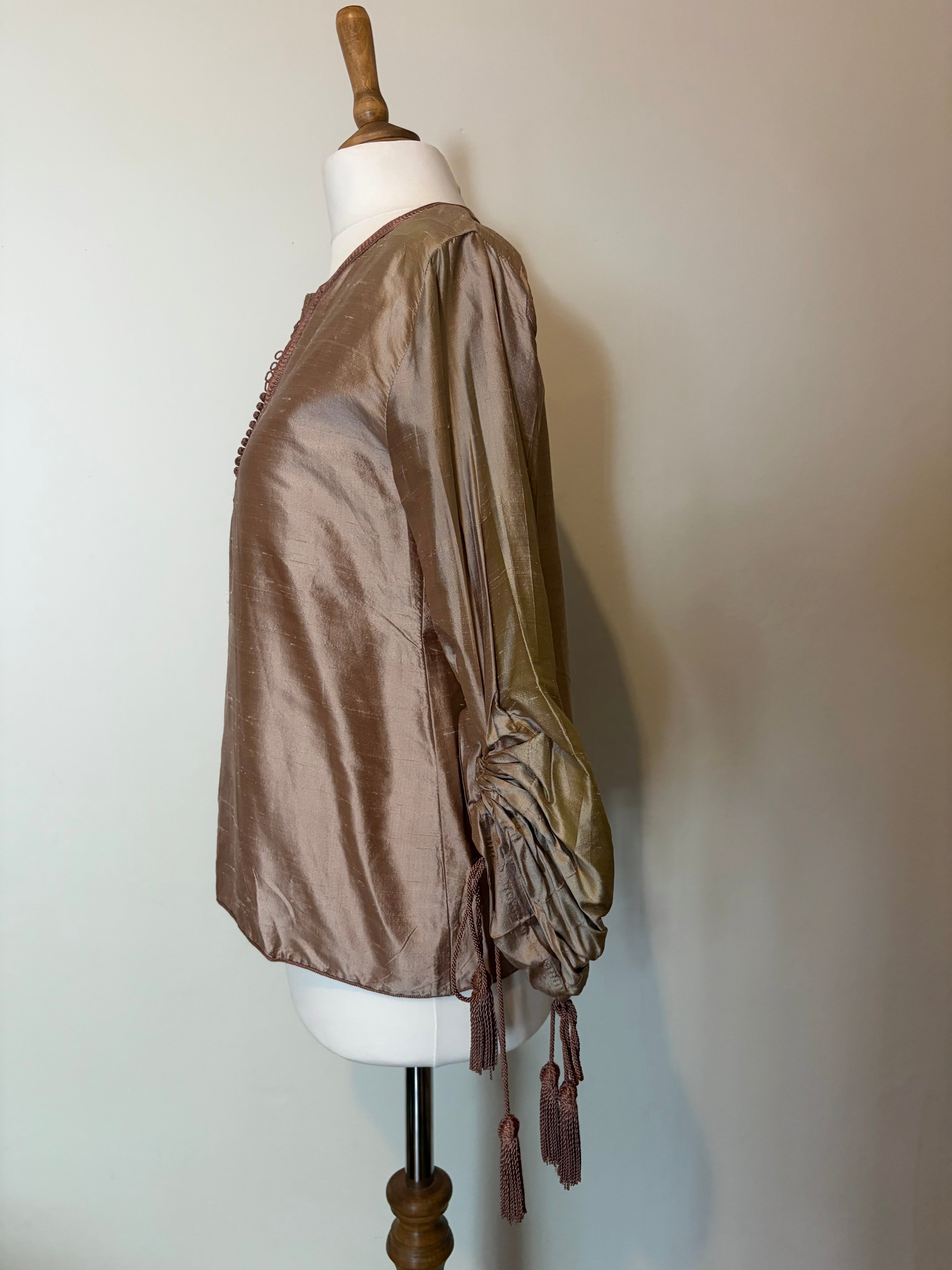 Vintage top with tassel sleeves