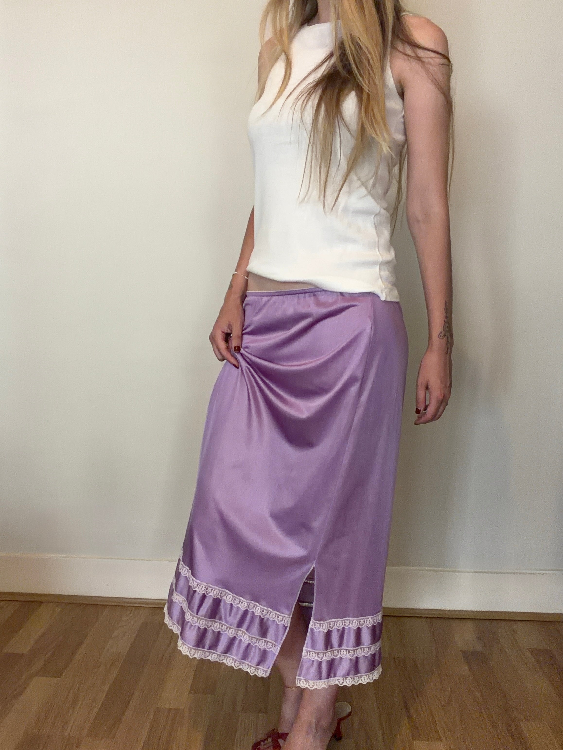 Vintage 90s lilac cami skirt