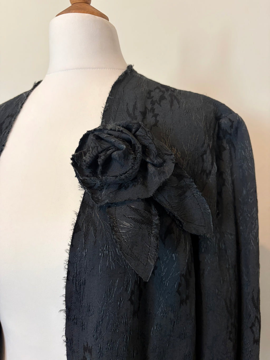 Italian corsage detail duster coat