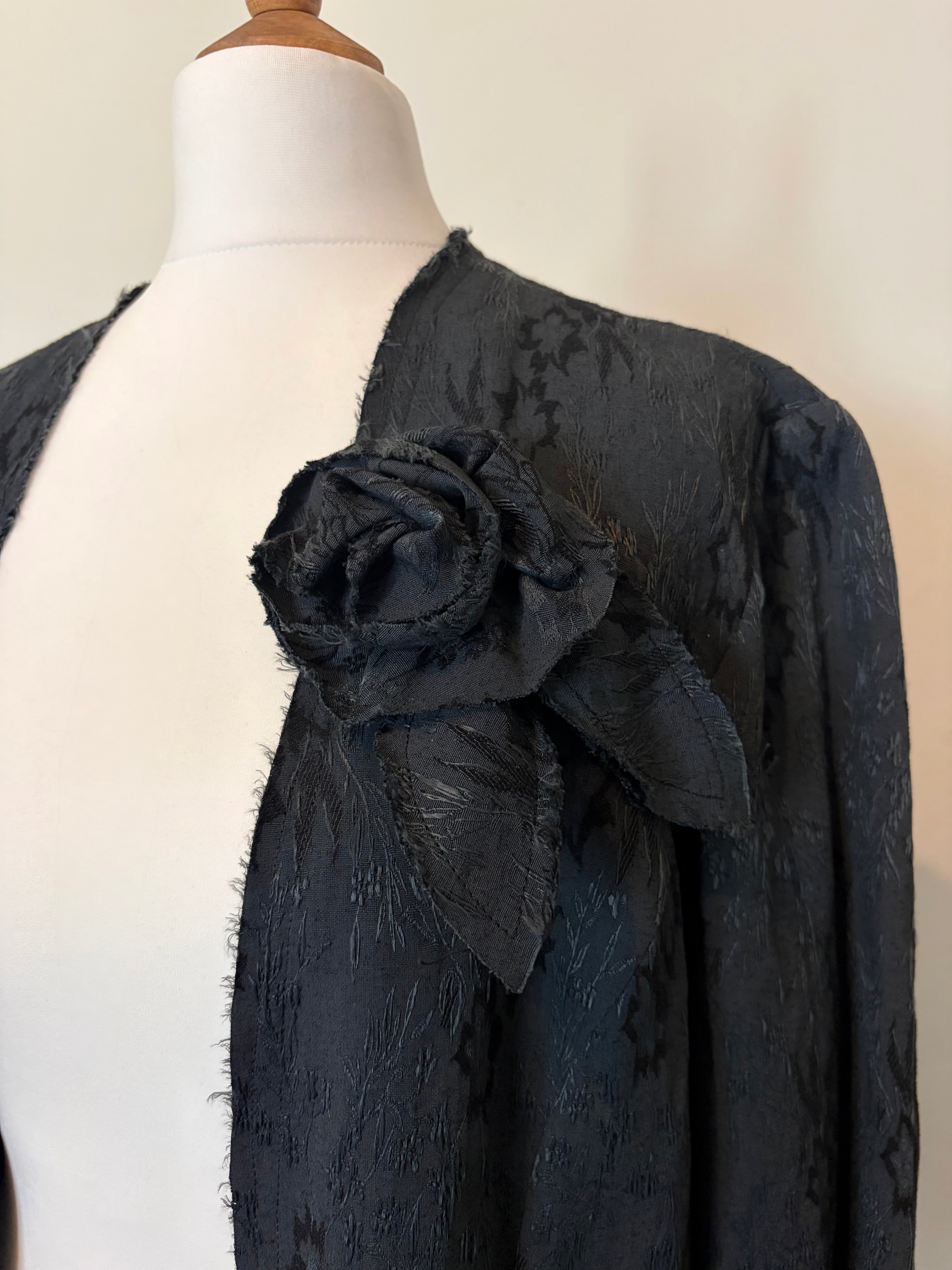 Italian corsage detail duster coat
