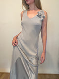Grey corsage detail dress