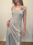 Grey corsage detail dress