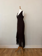 Brown dress with silver hardware